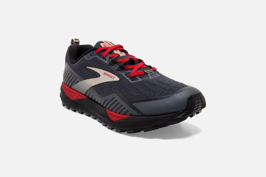 Brooks Running Shoes - Cascadia 15 GTX Trail Mens - Black/Red - MUI-438650